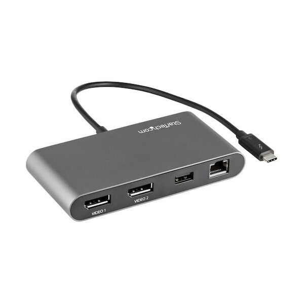  ドッキングステーション/Thunderbolt 3/4K60Hz/2画面/バスパワー/1x USB-A/GbE TB3DKM2DPL 1個