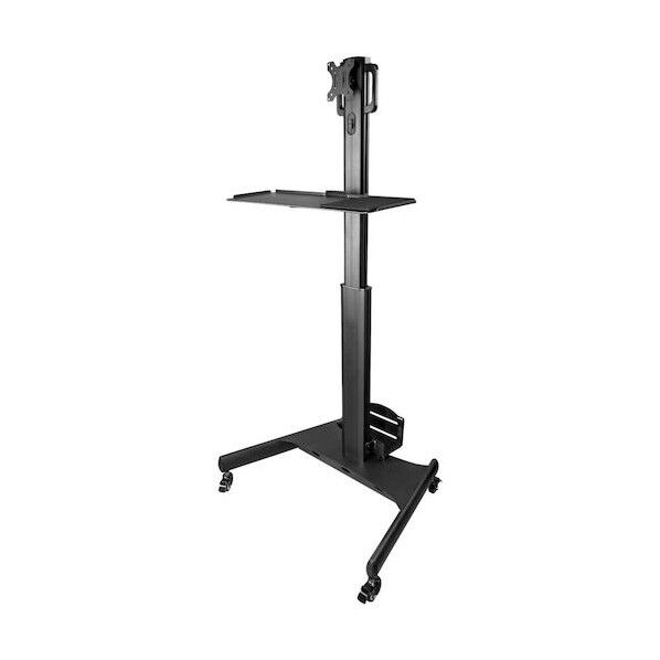 移動式PCモニタースタンド/VESAマウントアダプタ、CPUホルダー、キーボードトレイ搭載/モバイルカート WKSTNCART 1個...