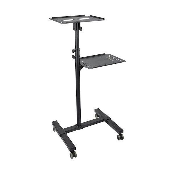  プロジェクター&ノートパソコンスタンド/キャスター付き/高さ調節対応/2段棚付きカート ADJPROJCART 1個...