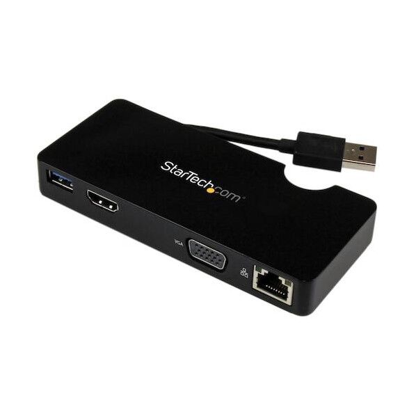ドッキングステーション/USB-A接続/1画面/HDMI VGA/ケーブル収納型/多機能マルチハブ USB3SMDOCKHV 1個...