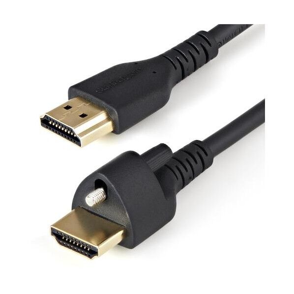  HDMI 2.0 ケーブル/1m/4K60Hz/ネジ留め機構搭載/オス-オス/ブラック/HDR HDMM1MLS 1本...