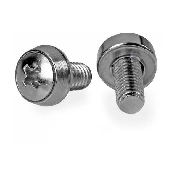サーバーラック金具/ネジ/M6/12mm/シルバー/IT AV ネットワーク機器 ラック用 CABSCREWSM62 100個...