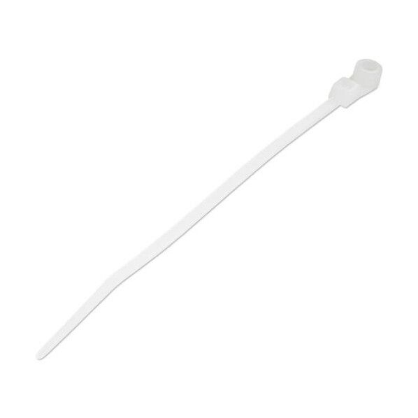 結束バンド/ネジ止め穴付き/ホワイト/長さ11cm/幅2mm/ケーブル束の直径24mm