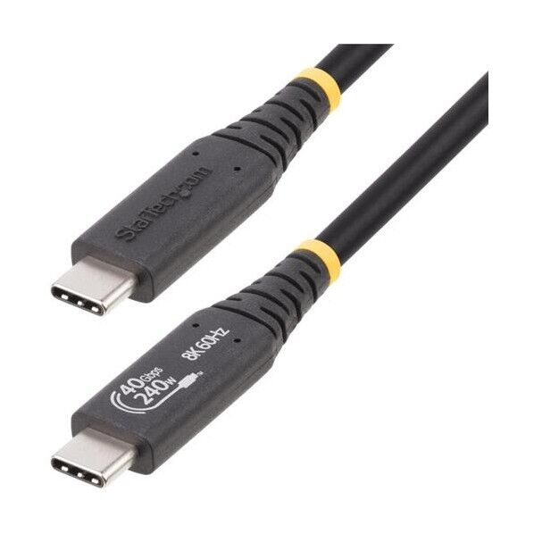  USB4ケーブル/50cm/Type-C/40Gbps/240W/8K60Hz/DP Alt/USB-IF認証/高速充電 ブラック 50C-40G-USB4-CABLE 1点