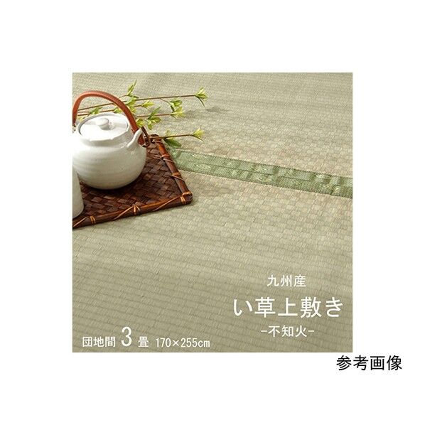 純国産 い草 上敷き カーペット 市松織 『不知火』 団地間3畳(約170×255cm) 熊本県八代産イ草使用 1400011011302 170×255cm 64-8004-16 1点