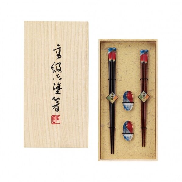 桐箱箸置付2膳 凱風快晴