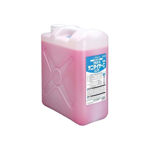 アルボース 除菌洗浄剤 サニタイザーC 20kg(ピンク) 2909410 63-7234-54 1点