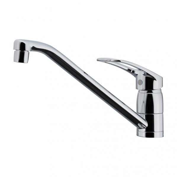 シングルレバー混合栓 取付穴径30~36ミリ 台付き 蛇口 湯水切替え 節水 泡沫金具付き キッチン 台所 117-056 1個