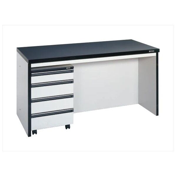 サイド実験台(キャビネットワゴン1台付) グレー・ブラック ST-12HA 1台...