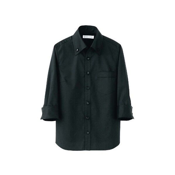 男女兼用 スキッパーボタンダウンシャツ CH4420-9 4L 4312010 ブラック 63-7228-60 1点