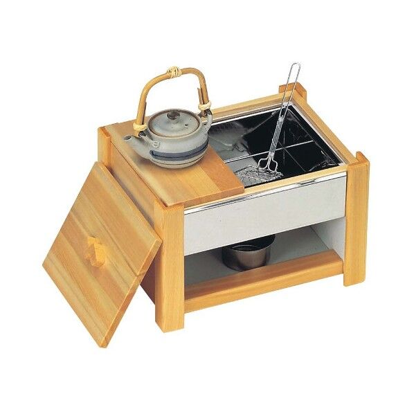 白木 湯豆腐セット(固型燃料用)CW-403 3293000 63-7204-52 1点