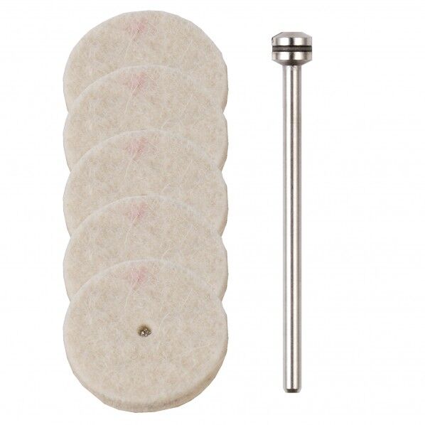 純毛バフ 5枚(シャフト付き) 26798 1点