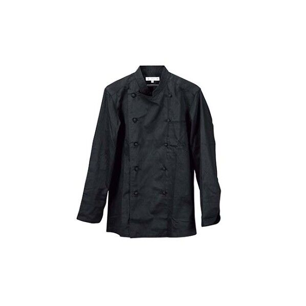 コックコート(男女兼用)BA1041-9 4L 3703960 ブラック 61-7967-40 1点