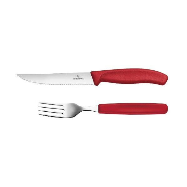 ビクトリノックス スイスクラシック グルメナイフ・フォークセット レッド 12cm JP-2.1RD 3639700 63-7207-88 1点