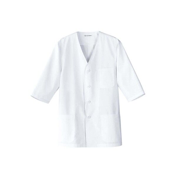 男性用衿無し七分袖(調理服)AA321-8 5794540 LL 63-7228-03 1点