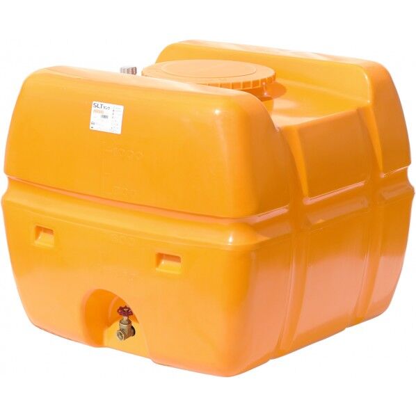 スーパーローリータンク 1000L(フタ含む)直付けスリースバルブ25A付 オレンジ SLT-1000 OR+SV25A 1点