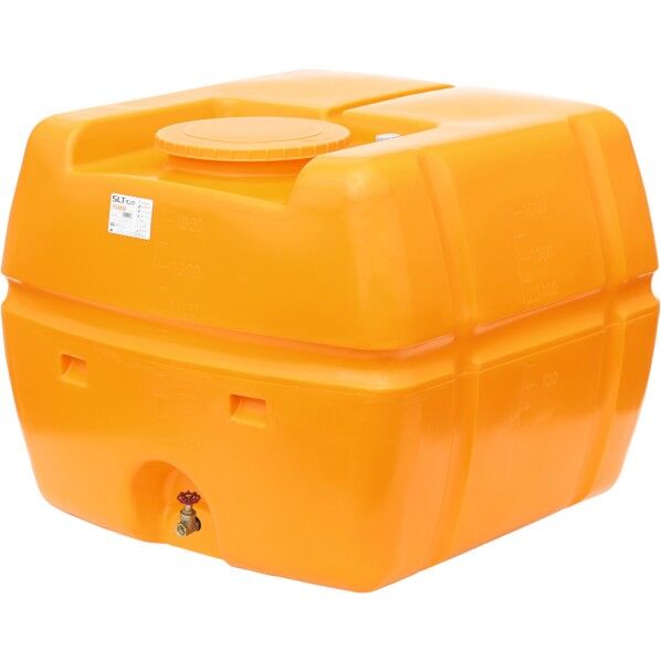 スーパーローリータンク 1500L(フタ含む)直付けスリースバルブ50A付 オレンジ SLT-1500 OR+SV50A 1点