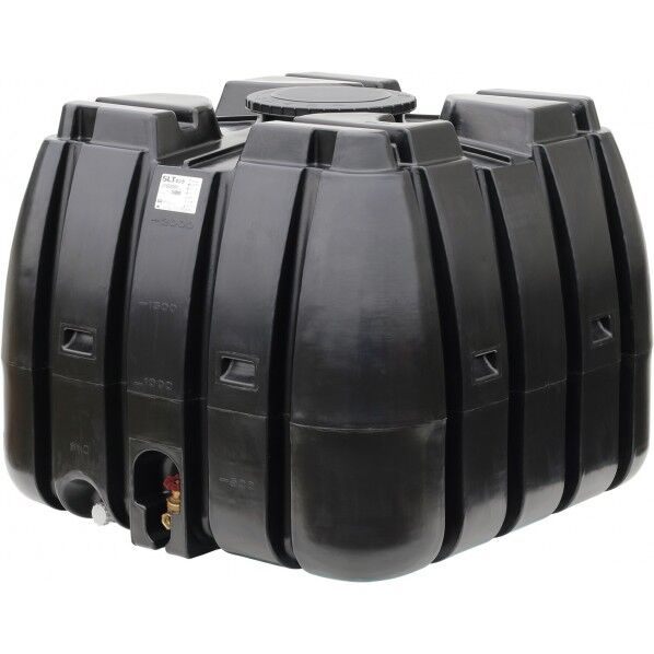 スーパーローリータンク 2000L(フタ含む)直付けスリースバルブ25A付 ブラック SLT-2000 BK+SV25A 1点