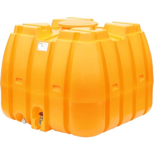 スーパーローリータンク 2000L(フタ含む)直付けスリースバルブ40A付 オレンジ SLT-2000 OR+SV40A 1点