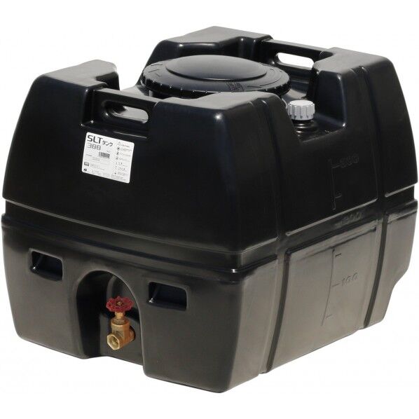 スーパーローリータンク 300L(フタ含む)直付けスリースバルブ40A付 ブラック SLT-300 BK+SV40A 1点