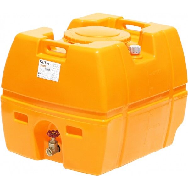 スーパーローリータンク 300L(フタ含む)直付けスリースバルブ40A付 オレンジ SLT-300 OR+SV40A 1点