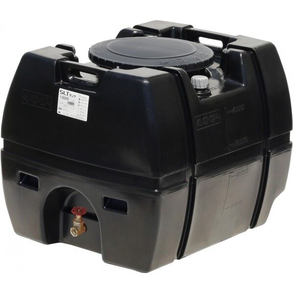 スーパーローリータンク 400L(フタ含む)直付けスリースバルブ25A付 ブラック SLT-400 BK+SV25A 1点