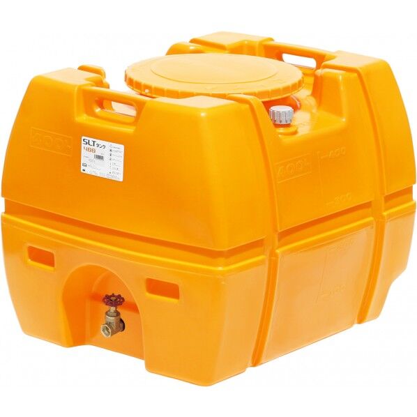 スーパーローリータンク 400L(フタ含む)直付けスリースバルブ25A付 オレンジ SLT-400 OR+SV25A 1点