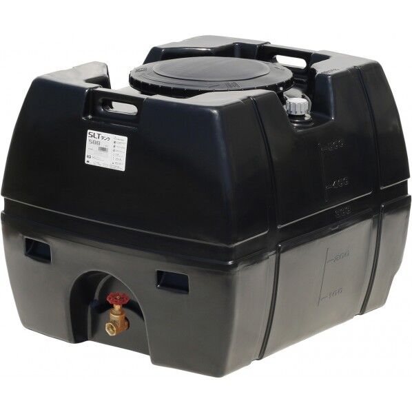 スーパーローリータンク 500L(フタ含む)直付けスリースバルブ25A付 ブラック SLT-500 BK+SV25A 1点