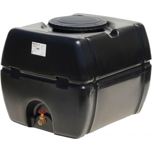 スーパーローリータンク 600L(フタ含む)直付けスリースバルブ40A付 ブラック SLT-600 BK+SV40A 1点