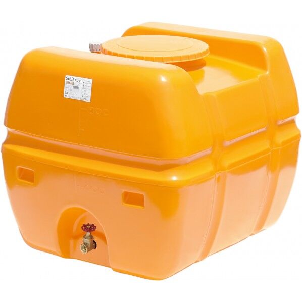 スーパーローリータンク 800L(フタ含む)直付けスリースバルブ50A付 オレンジ SLT-800 OR+SV50A 1点