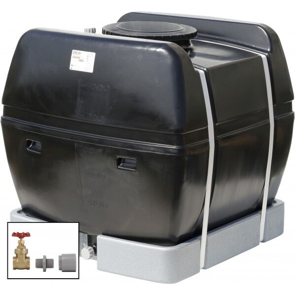 スカット1000(フタ含む)ドレンバルブセット(25A)付 ブラック SKT-1000 BK+VALVE-SET25A 1点