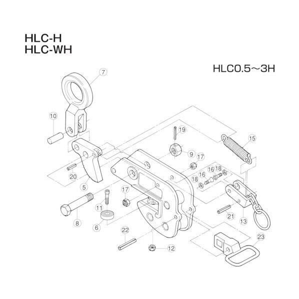  横吊クランプ(HLC-H)用ばね HLCS2H 1点