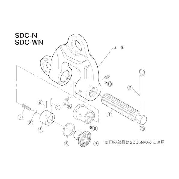 スクリユ-カムクランプ スクリユ- SDCR0.5N 1セット...