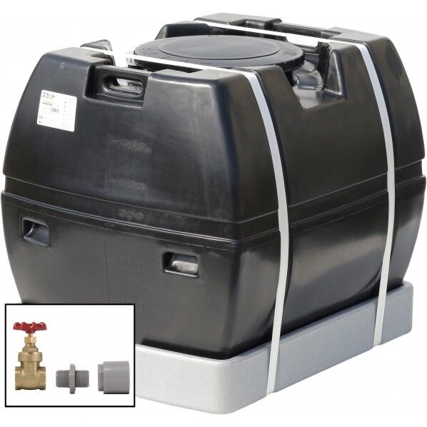 スカット500(フタ含む)ドレンバルブセット(25A)付 ブラック SKT-500 BK+VALVE-SET25A 1点