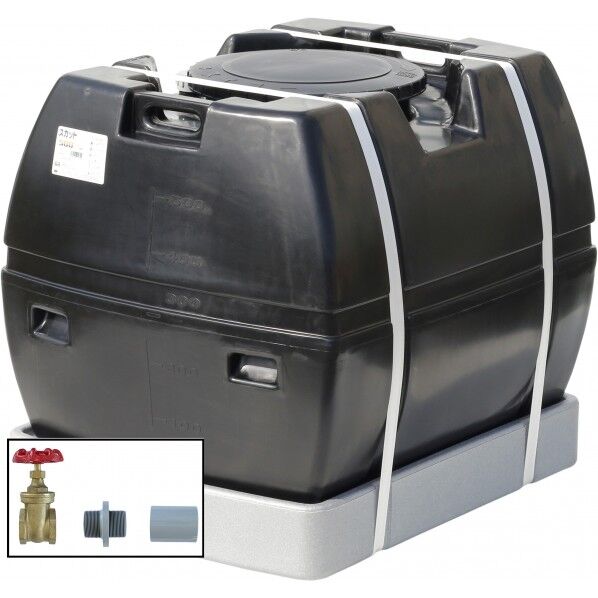 スカット500(フタ含む)ドレンバルブセット(40A)付 ブラック SKT-500 BK+VALVE-SET40A 1点