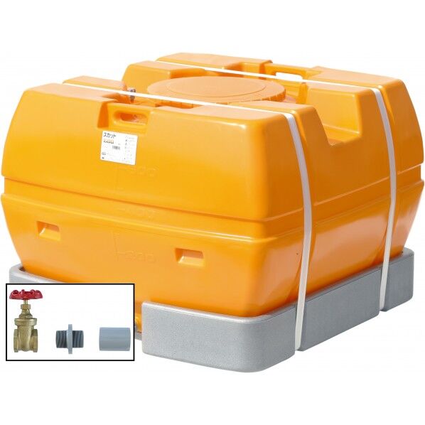 スカット600(フタ含む)ドレンバルブセット(40A)付 オレンジ SKT-600+VALVE-SET40A 1点