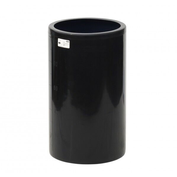 MH型 開放円筒型容器100L ブラック MH-100-BK 1点