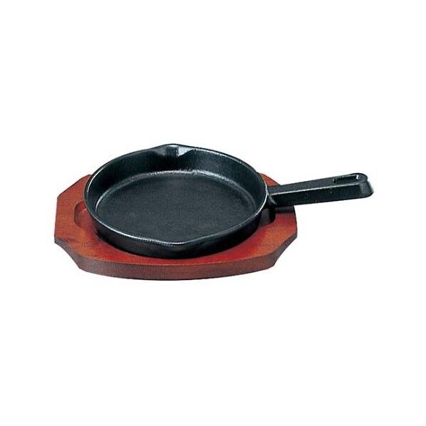 SN 鉄 ステーキ皿 手付 丸B 5072200 21cm 61-6832-11 1点