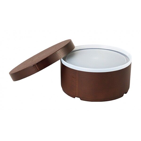 曲げわっぱ 弁当箱 丸型 茶