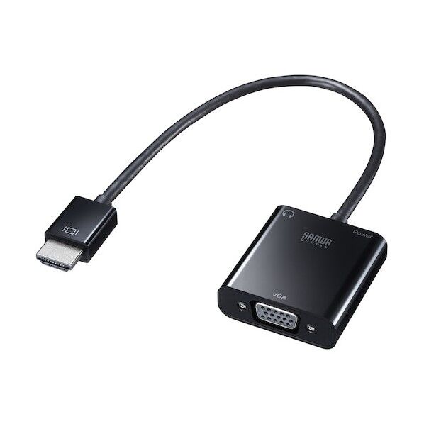 サンワサプライ HDMI-VGA変換アダプタ(オーディオ出力付き) AD-HD23VGA 1個...