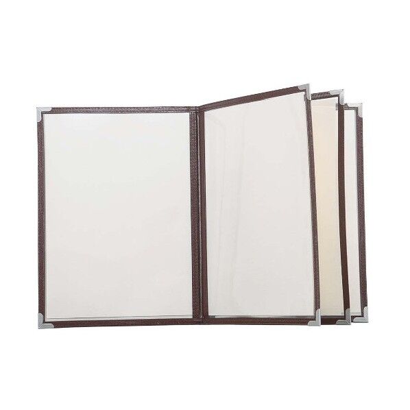 クイックメニューブック B5サイズ QM-50 8ページ 32584 7041990 ブラウン 63-7214-09 1点