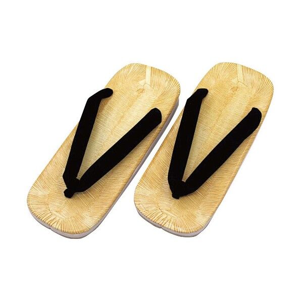 雪駄 黄チバサンド底 #44黒丸 6826800 大 63-7229-57 1点