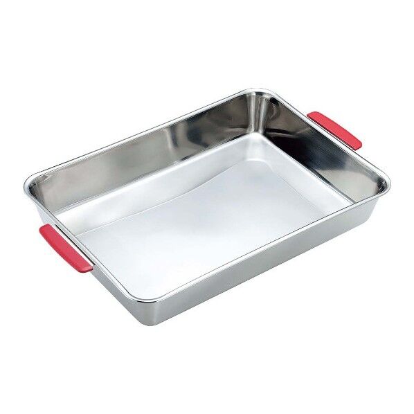 18-8 カラー取手付 角バット 21枚取 6740850 ブルー 63-7132-76 1点