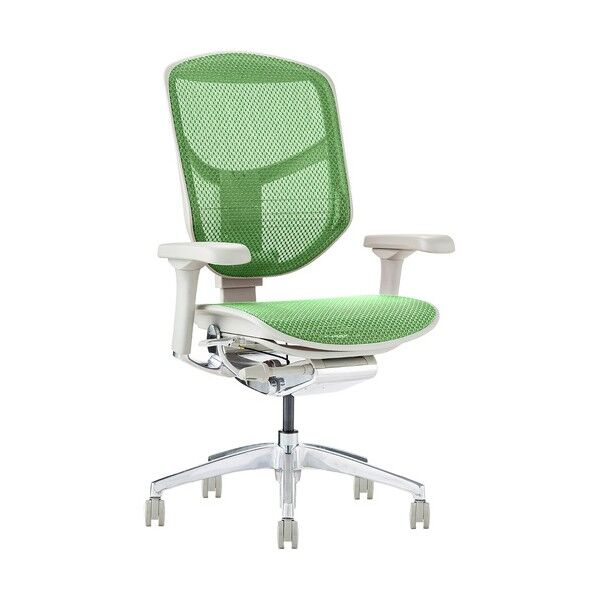 オフィスチェア エンジョイ2 ロータイプ グレーフレーム 張地 グリーン EJ2-LAM-GF-GN 1点...