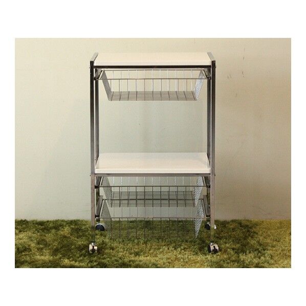 ファイン 49ワゴン 54075200 ホワイト 62-8155-51 1点