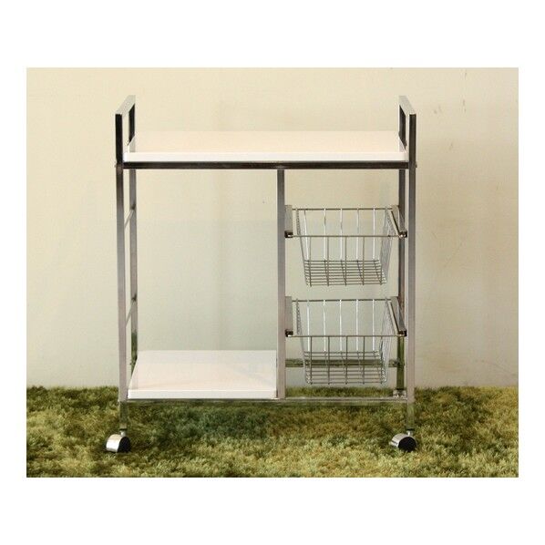 ファイン 60ワイドワゴン 54075190 ホワイト 62-8155-52 1点