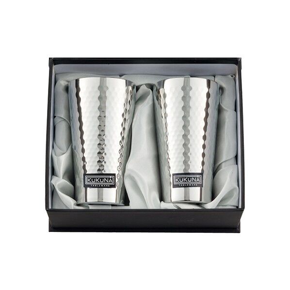 ステンレスタンブラー 350mL 2客セット(ミラー、槌目仕上げ) 6157-020 63-1927-94 1点