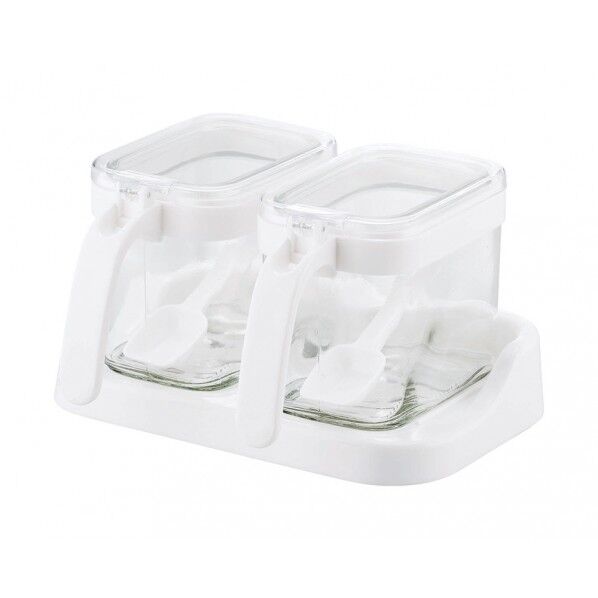 ガラス製調味料入れ2個セット