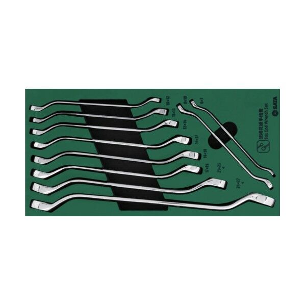 SATA 両口めがねレンチセット(10点)55° 09905 1S