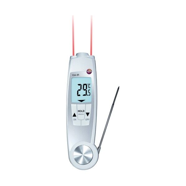 テストー 食品用赤外放射温度計 testo 104-IR BT 折りたたみ式赤外放射温度計 0560 1046 1台...